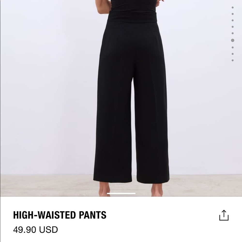 Zara High Waisted Dark Blue Trousers